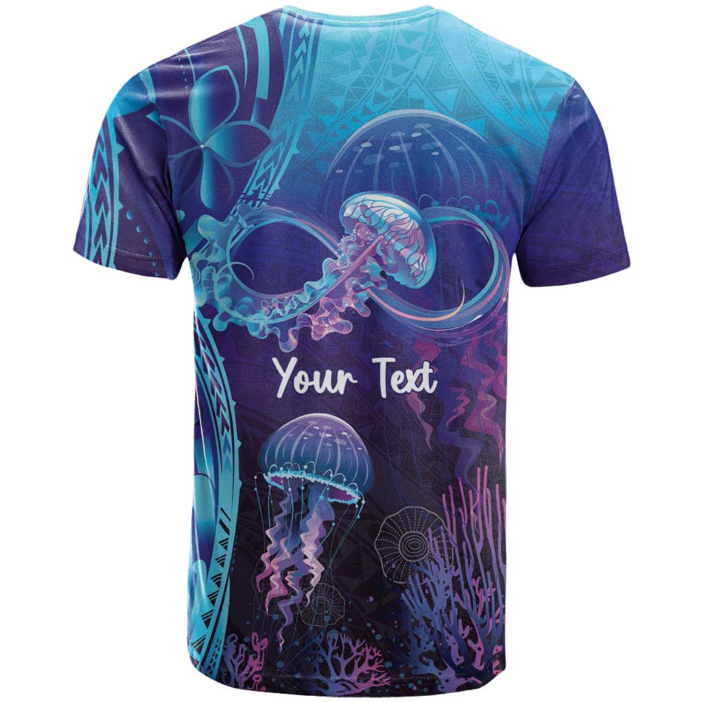 Polynesia Jellyfish Memorial Personalised T Shirt Infinity Jellies Polynesian Pattern