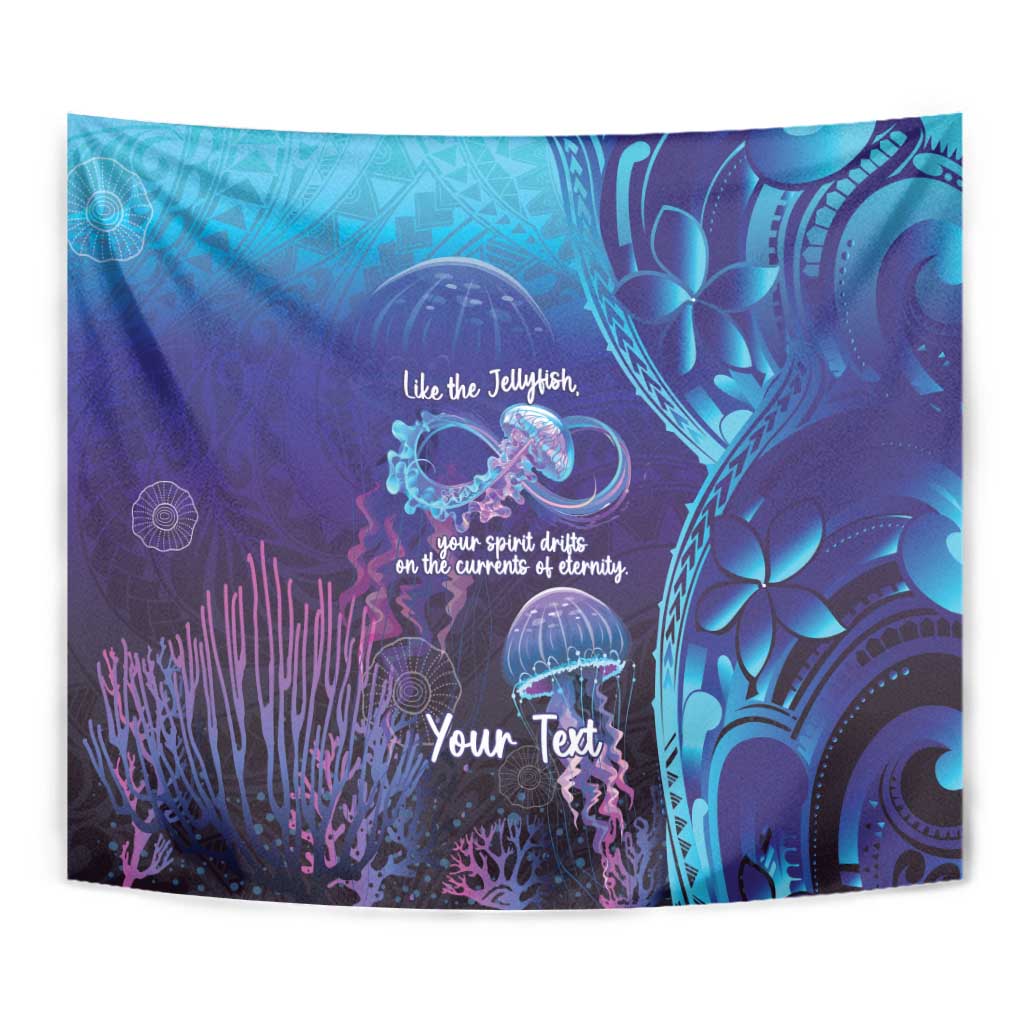 Polynesia Jellyfish Memorial Personalised Tapestry Infinity Jellies Polynesian Pattern