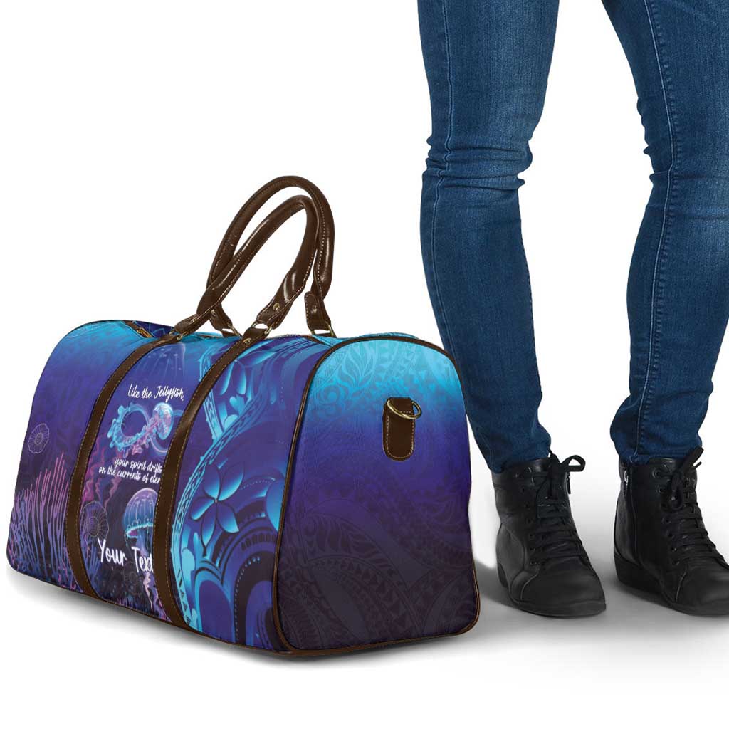 Polynesia Jellyfish Memorial Personalised Travel Bag Infinity Jellies Polynesian Pattern