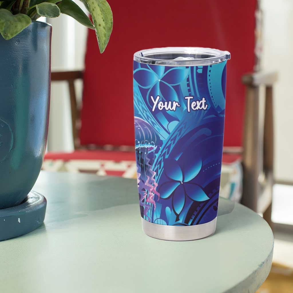 Polynesia Jellyfish Memorial Personalised Tumbler Cup Infinity Jellies Polynesian Pattern