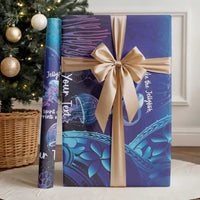Polynesia Jellyfish Memorial Personalised Wrapping Paper Infinity Jellies Polynesian Pattern