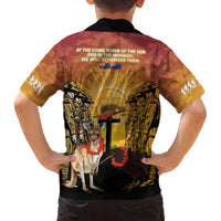 Australia And New Zealand ANZAC Family Matching Off Shoulder Short Dress and Hawaiian Shirt Aussie Kangaroo With Aotearoa Kiwi Lest We Forget LT14 - Polynesian Pride