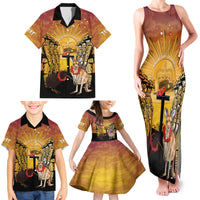 Australia And New Zealand ANZAC Family Matching Tank Maxi Dress and Hawaiian Shirt Aussie Kangaroo With Aotearoa Kiwi Lest We Forget LT14 - Polynesian Pride