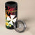 Wallis and Futuna Victory Day 4 in 1 Can Cooler Tumbler Liberty Equality Fraternity Polynesian Plumeria