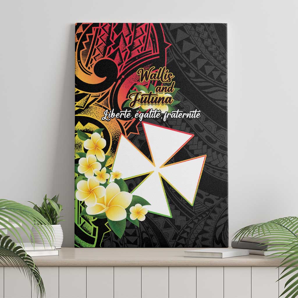 Wallis and Futuna Victory Day Canvas Wall Art Liberty Equality Fraternity Polynesian Plumeria LT14 - Polynesian Pride