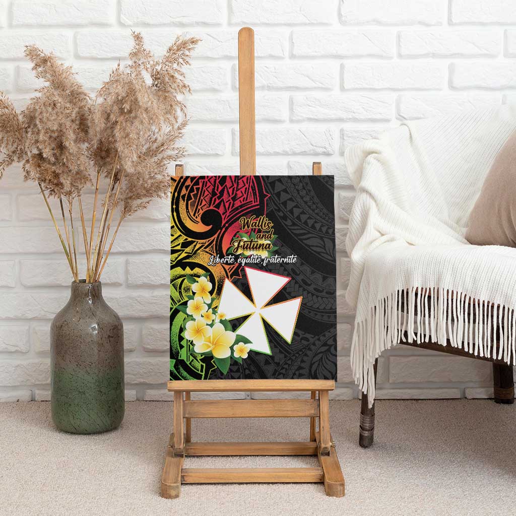 Wallis and Futuna Victory Day Canvas Wall Art Liberty Equality Fraternity Polynesian Plumeria LT14 - Polynesian Pride