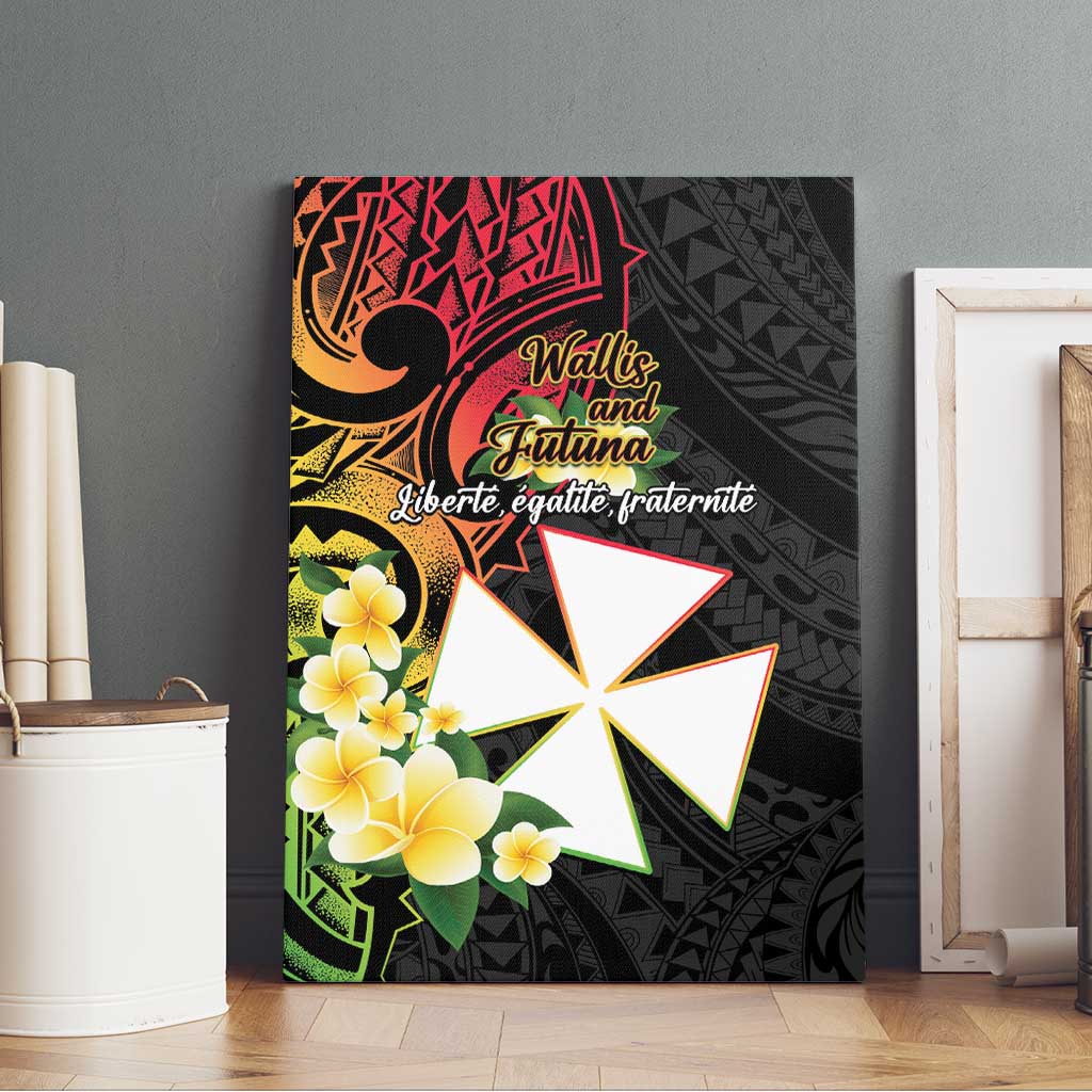 Wallis and Futuna Victory Day Canvas Wall Art Liberty Equality Fraternity Polynesian Plumeria LT14 - Polynesian Pride