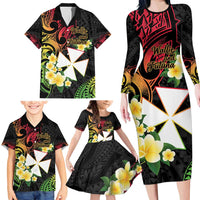 Wallis and Futuna Victory Day Family Matching Long Sleeve Bodycon Dress and Hawaiian Shirt Liberty Equality Fraternity Polynesian Plumeria LT14 - Polynesian Pride