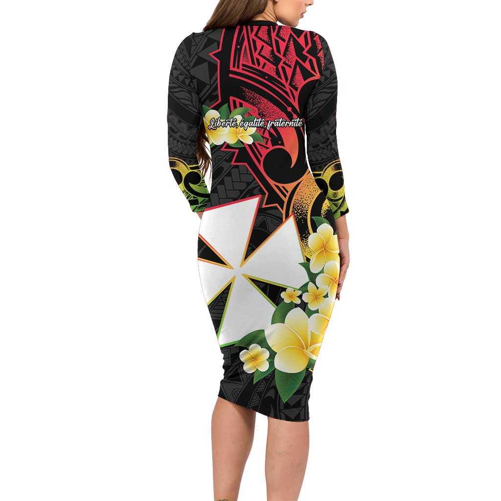 Wallis and Futuna Victory Day Family Matching Long Sleeve Bodycon Dress and Hawaiian Shirt Liberty Equality Fraternity Polynesian Plumeria LT14 - Polynesian Pride