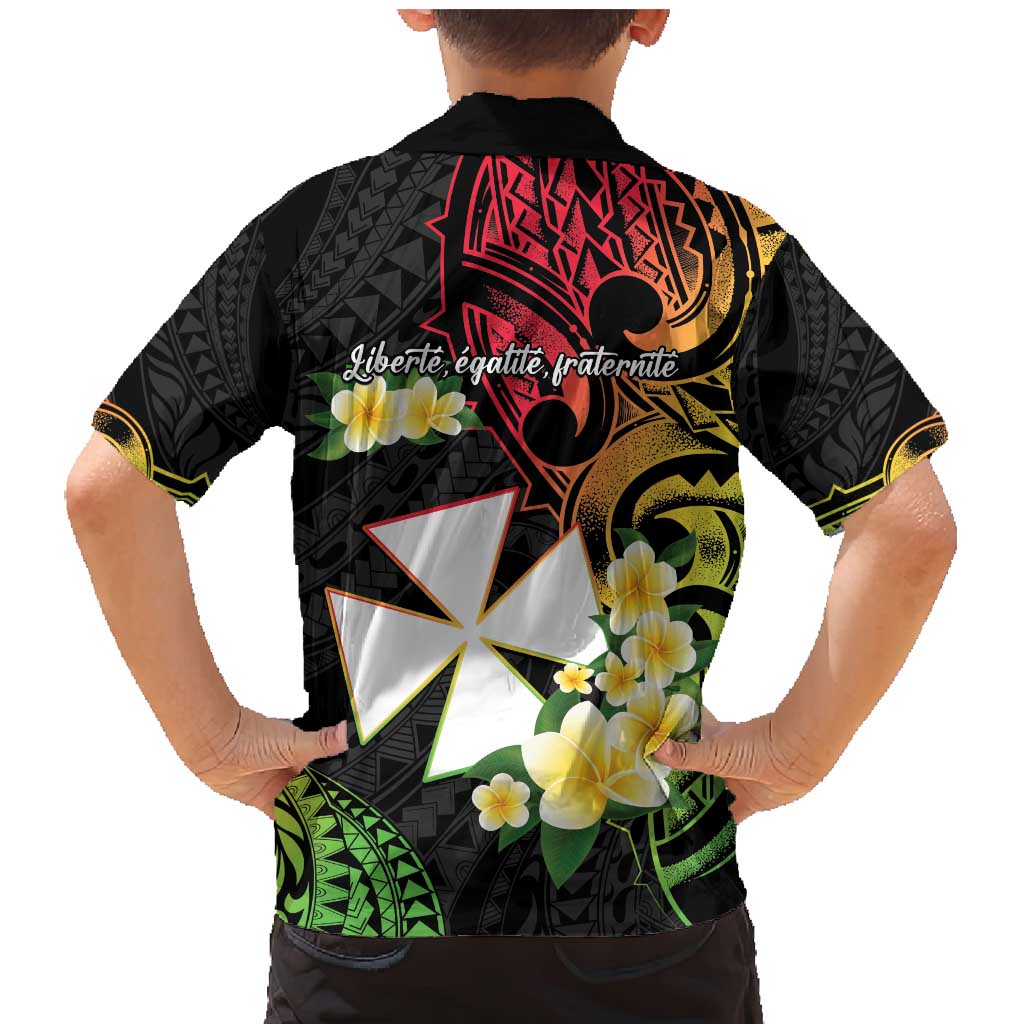 Wallis and Futuna Victory Day Family Matching Mermaid Dress and Hawaiian Shirt Liberty Equality Fraternity Polynesian Plumeria LT14 - Polynesian Pride
