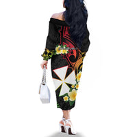 Wallis and Futuna Victory Day Family Matching Off The Shoulder Long Sleeve Dress and Hawaiian Shirt Liberty Equality Fraternity Polynesian Plumeria LT14 - Polynesian Pride