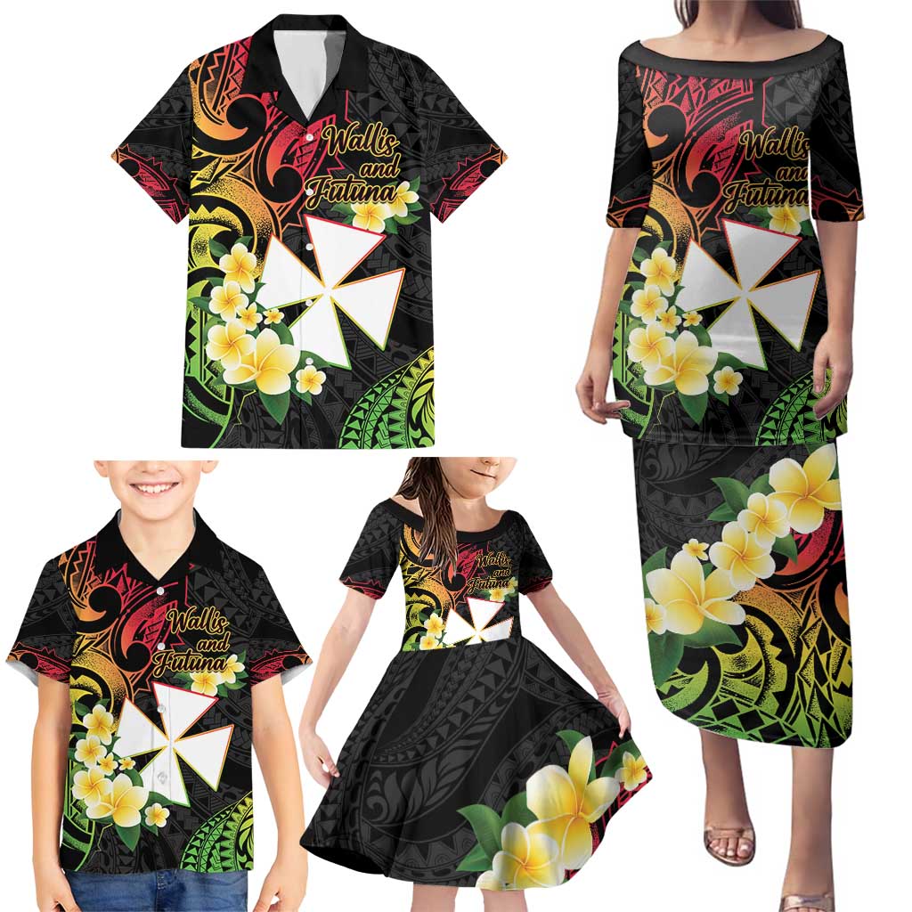 Wallis and Futuna Victory Day Family Matching Puletasi and Hawaiian Shirt Liberty Equality Fraternity Polynesian Plumeria LT14 - Polynesian Pride