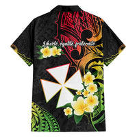 Wallis and Futuna Victory Day Family Matching Puletasi and Hawaiian Shirt Liberty Equality Fraternity Polynesian Plumeria LT14 - Polynesian Pride