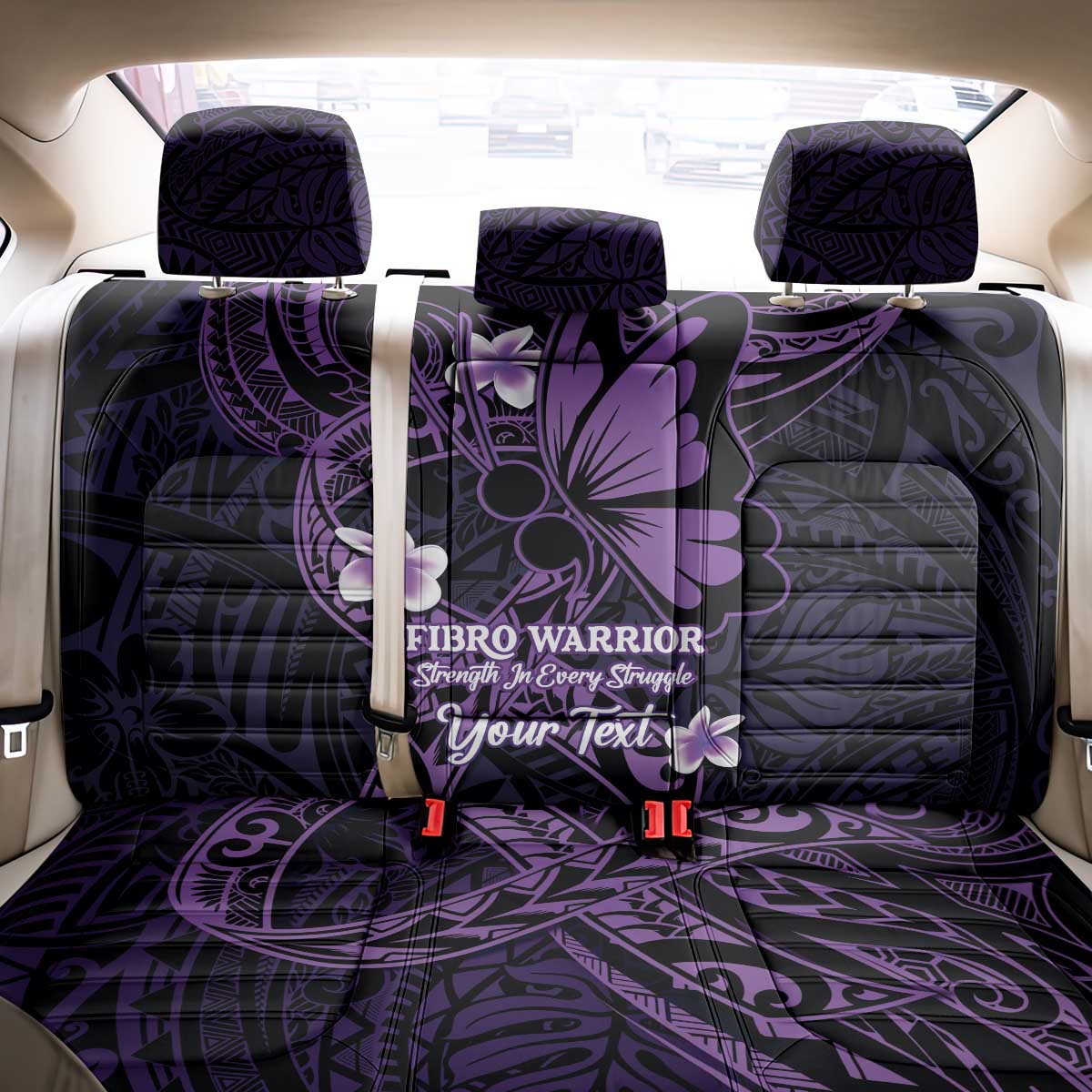 Personalised Fibromyalgia Awareness Month Back Car Seat Cover Fibro Warrior Strength In Every Struggle