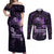 Personalised Fibromyalgia Awareness Month Couples Matching Off Shoulder Maxi Dress and Long Sleeve Button Shirt Fibro Warrior Strength In Every Struggle
