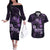 Personalised Fibromyalgia Awareness Month Couples Matching Off The Shoulder Long Sleeve Dress and Hawaiian Shirt Fibro Warrior Strength In Every Struggle