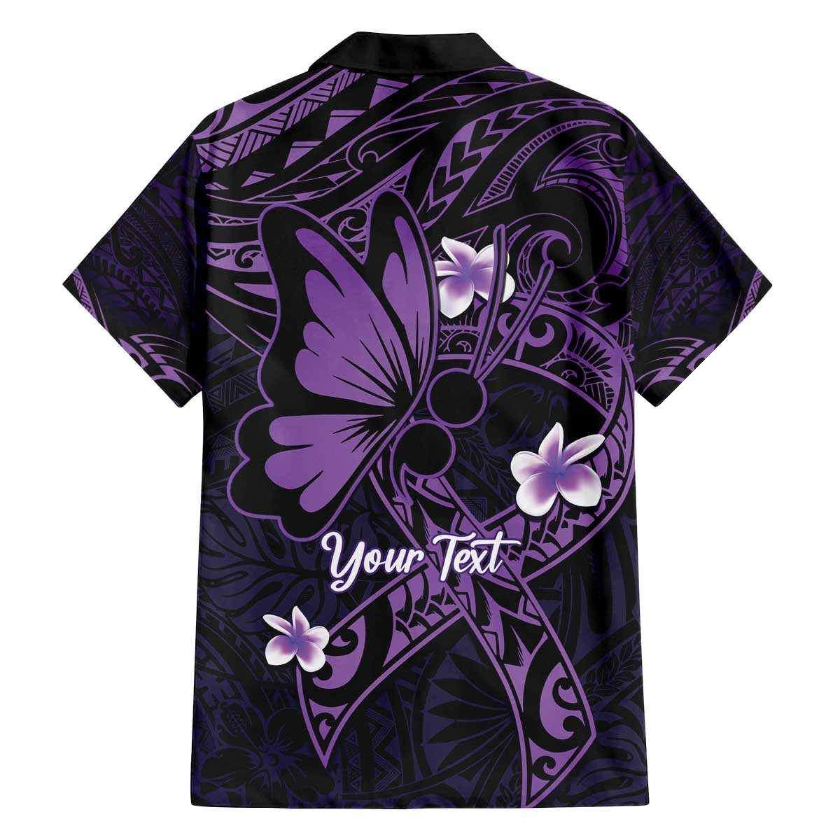 Personalised Fibromyalgia Awareness Month Family Matching Off The Shoulder Long Sleeve Dress and Hawaiian Shirt Fibro Warrior Strength In Every Struggle LT14 - Polynesian Pride