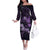 Personalised Fibromyalgia Awareness Month Family Matching Off The Shoulder Long Sleeve Dress and Hawaiian Shirt Fibro Warrior Strength In Every Struggle