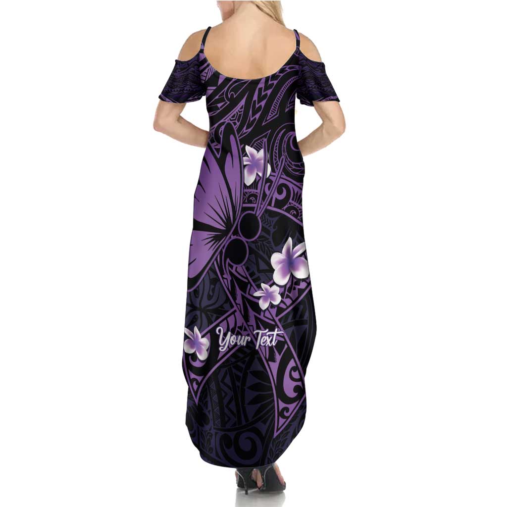 Personalised Fibromyalgia Awareness Month Family Matching Summer Maxi Dress and Hawaiian Shirt Fibro Warrior Strength In Every Struggle LT14 - Polynesian Pride