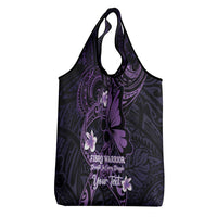 Personalised Fibromyalgia Awareness Month Grocery Bag Fibro Warrior Strength In Every Struggle LT14 - Polynesian Pride