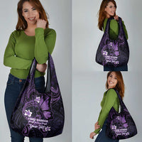 Personalised Fibromyalgia Awareness Month Grocery Bag Fibro Warrior Strength In Every Struggle LT14 - Polynesian Pride