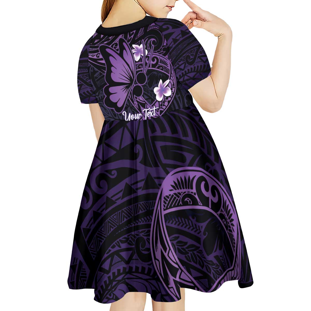 Personalised Fibromyalgia Awareness Month Kid Short Sleeve Dress Fibro Warrior Strength In Every Struggle
