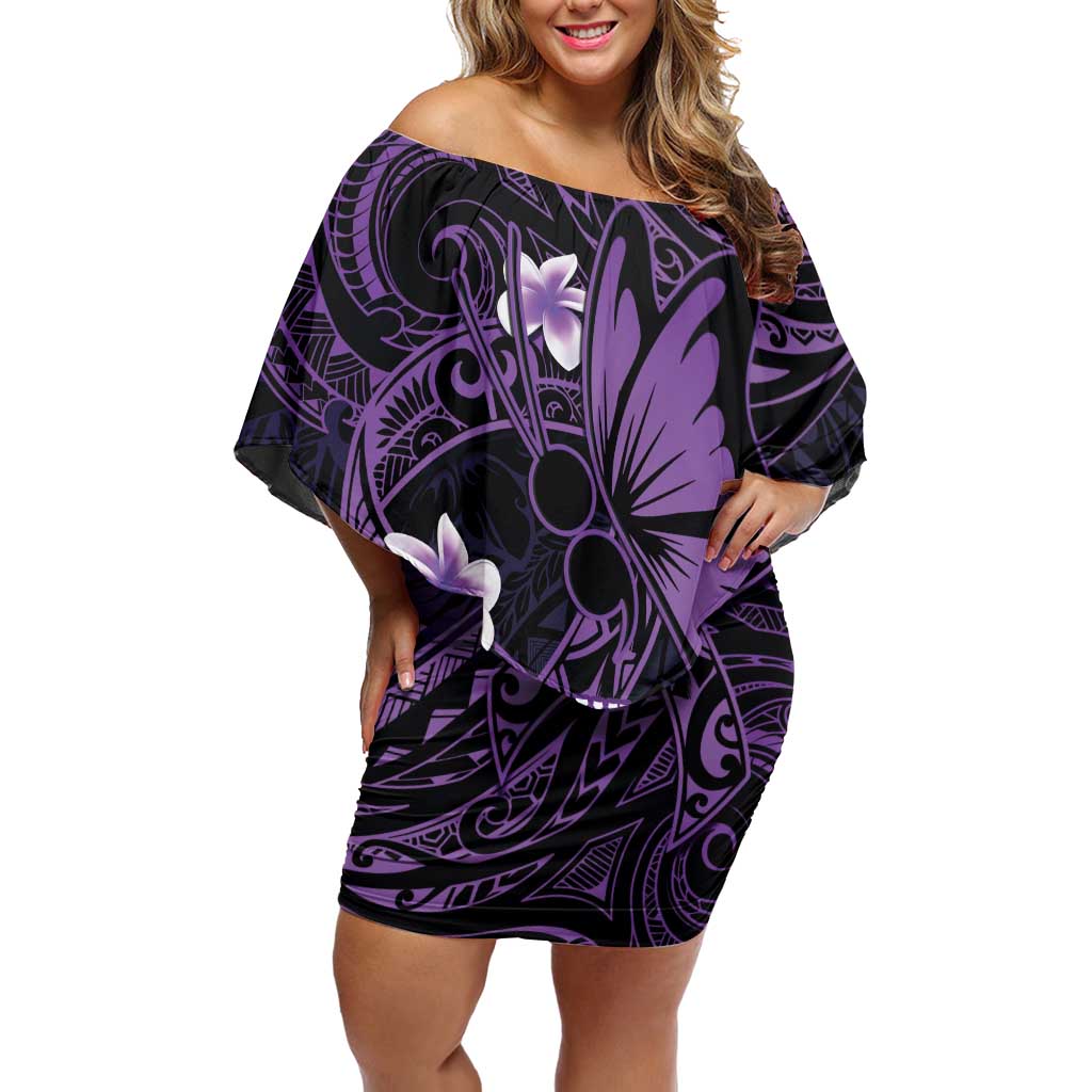 Personalised Fibromyalgia Awareness Month Off Shoulder Short Dress Fibro Warrior Strength In Every Struggle