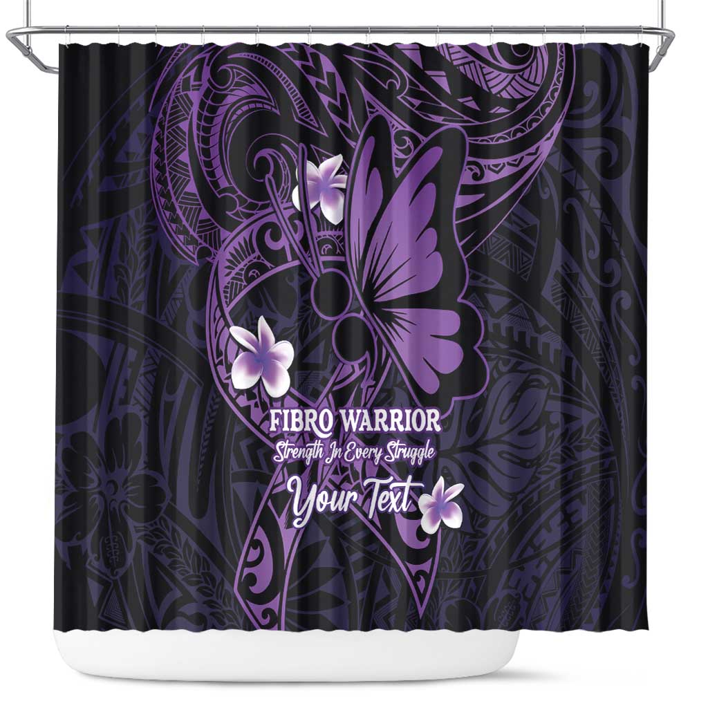 Personalised Fibromyalgia Awareness Month Shower Curtain Fibro Warrior Strength In Every Struggle LT14 Purple - Polynesian Pride
