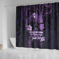 Personalised Fibromyalgia Awareness Month Shower Curtain Fibro Warrior Strength In Every Struggle LT14 - Polynesian Pride