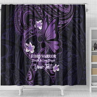 Personalised Fibromyalgia Awareness Month Shower Curtain Fibro Warrior Strength In Every Struggle LT14 - Polynesian Pride