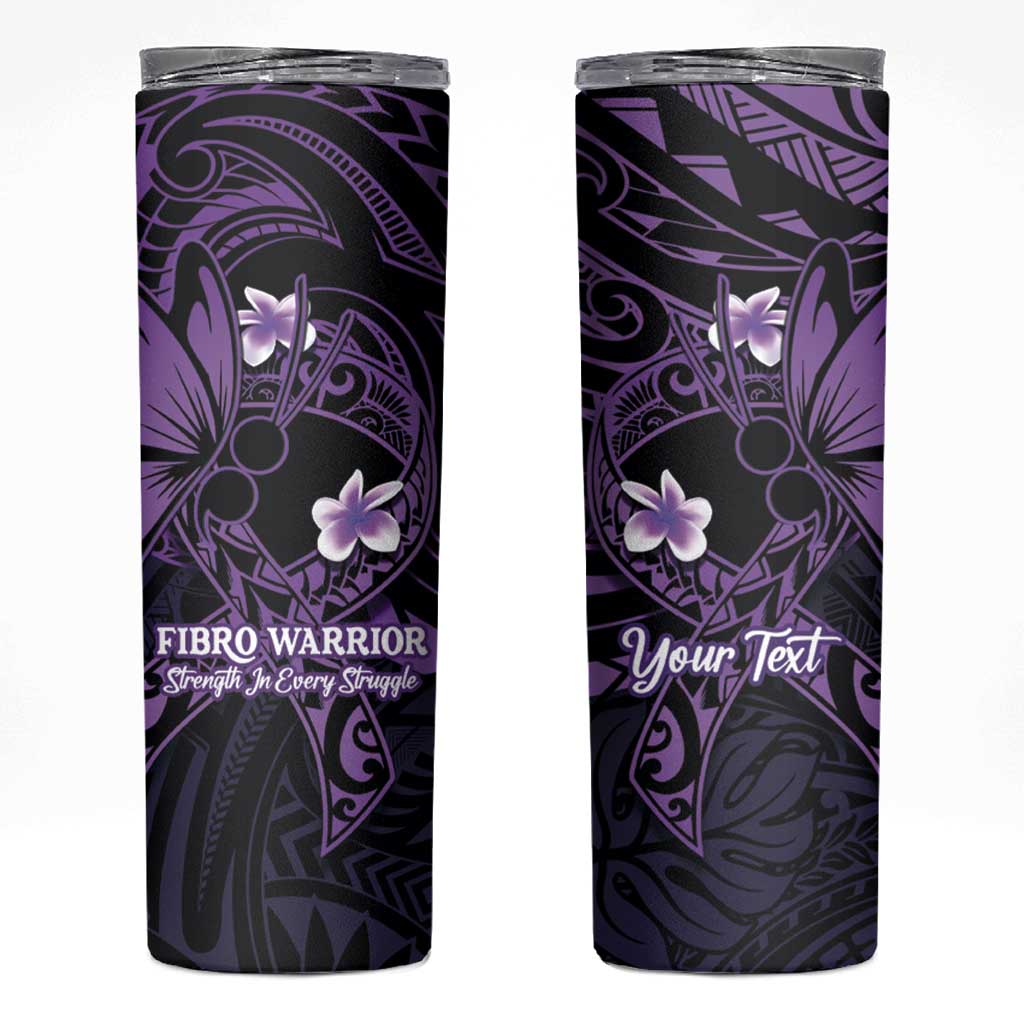 Personalised Fibromyalgia Awareness Month Skinny Tumbler Fibro Warrior Strength In Every Struggle LT14 Purple - Polynesian Pride