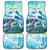 Personalized Snorkeling Hawaii Car Mats Ocean Lover Hawaiian Kakau Honu Turtle