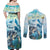 Personalized Snorkeling Hawaii Couples Matching Off Shoulder Maxi Dress and Long Sleeve Button Shirt Ocean Lover Hawaiian Kakau Honu Turtle