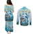Personalized Snorkeling Hawaii Couples Matching Puletasi and Long Sleeve Button Shirt Ocean Lover Hawaiian Kakau Honu Turtle