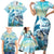 Personalized Snorkeling Hawaii Family Matching Short Sleeve Bodycon Dress and Hawaiian Shirt Ocean Lover Hawaiian Kakau Honu Turtle