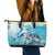 Personalized Snorkeling Hawaii Leather Tote Bag Ocean Lover Hawaiian Kakau Honu Turtle