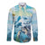 Personalized Snorkeling Hawaii Long Sleeve Button Shirt Ocean Lover Hawaiian Kakau Honu Turtle