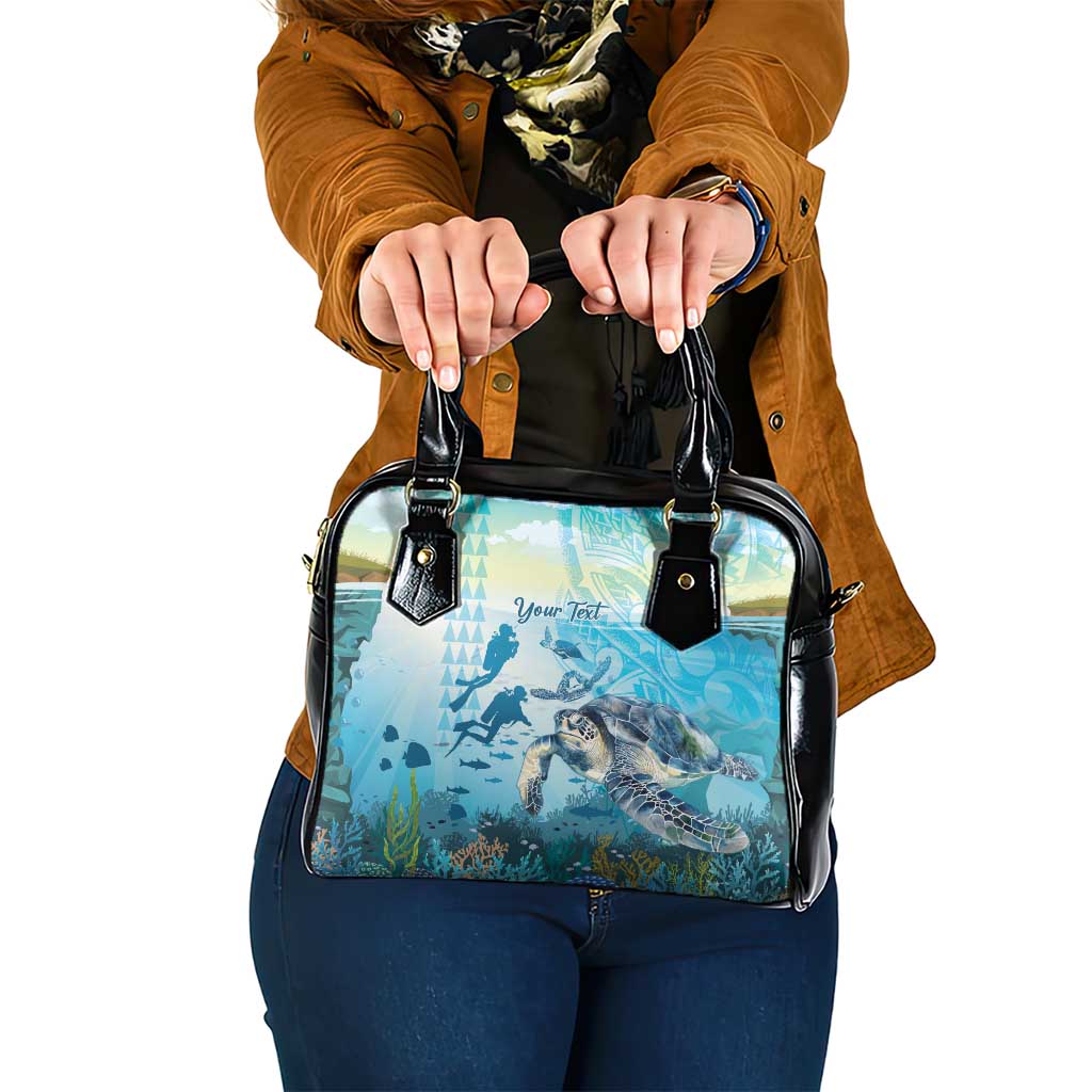 Personalized Snorkeling Hawaii Shoulder Handbag Ocean Lover Hawaiian Kakau Honu Turtle