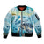 Personalized Snorkeling Hawaii Sleeve Zip Bomber Jacket Ocean Lover Hawaiian Kakau Honu Turtle