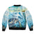 Personalized Snorkeling Hawaii Sleeve Zip Bomber Jacket Ocean Lover Hawaiian Kakau Honu Turtle