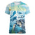 Personalized Snorkeling Hawaii Women V-Neck T-Shirt Ocean Lover Hawaiian Kakau Honu Turtle