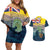 Niue ANZAC Day Couples Matching Off Shoulder Short Dress and Hawaiian Shirt We Will Remember Them Camouflage Style