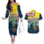 Niue ANZAC Day Couples Matching Off The Shoulder Long Sleeve Dress and Hawaiian Shirt We Will Remember Them Camouflage Style