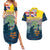 Niue ANZAC Day Couples Matching Summer Maxi Dress and Hawaiian Shirt We Will Remember Them Camouflage Style