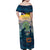 Niue ANZAC Day Family Matching Off Shoulder Maxi Dress and Hawaiian Shirt We Will Remember Them Camouflage Style