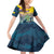 Niue ANZAC Day Family Matching Off Shoulder Short Dress and Hawaiian Shirt We Will Remember Them Camouflage Style