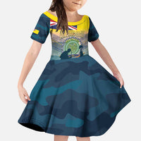 Niue ANZAC Day Family Matching Summer Maxi Dress and Hawaiian Shirt We Will Remember Them Camouflage Style