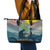 Niue ANZAC Day Leather Tote Bag We Will Remember Them Camouflage Style