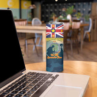 Niue ANZAC Day Skinny Tumbler We Will Remember Them Camouflage Style