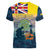Niue ANZAC Day Women V-Neck T-Shirt We Will Remember Them Camouflage Style